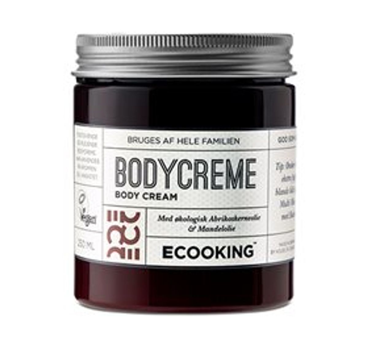 Ecooking Bodycreme m. abrikos og mandelolie &bull; 250ml. X