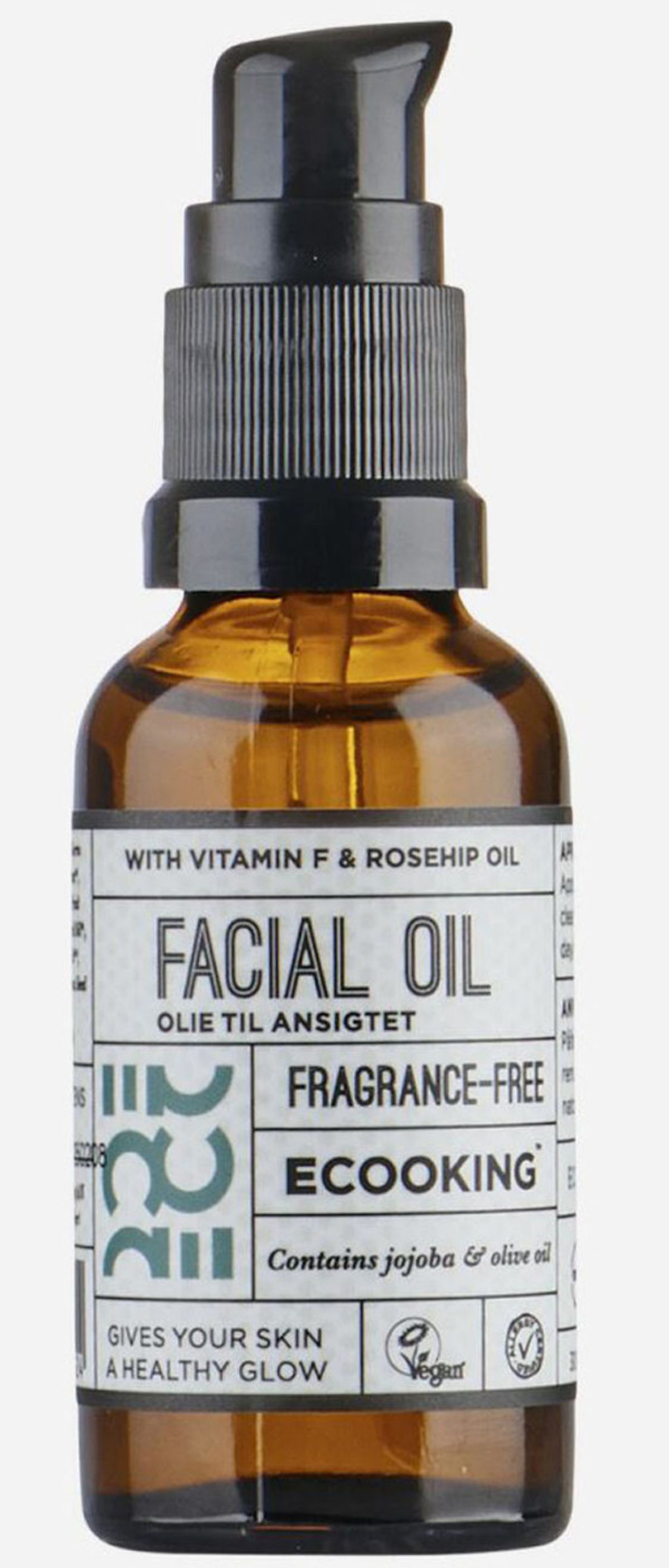 Ecooking facial oil with vitamin F & rosehip oil fragrance-free 30ml