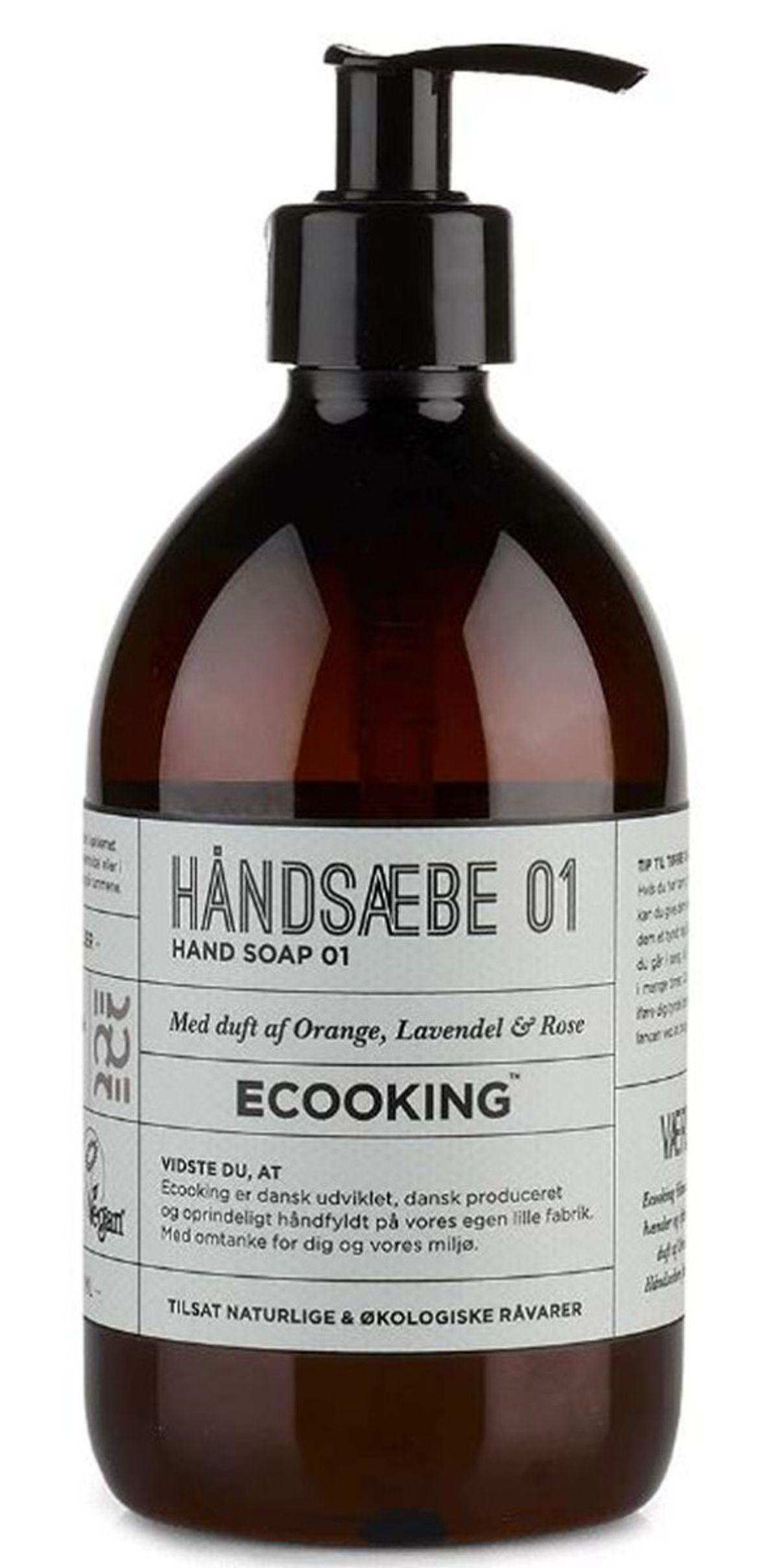 Ecooking håndsæbe 01 med duft af orange lavendel & rose 500ml