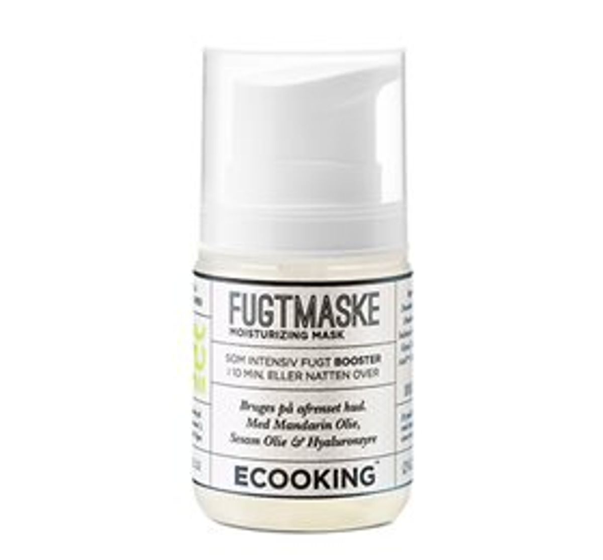 Ecooking Maske fugtgivende med hyaluronsyre og mandelolie &bull; 50ml.