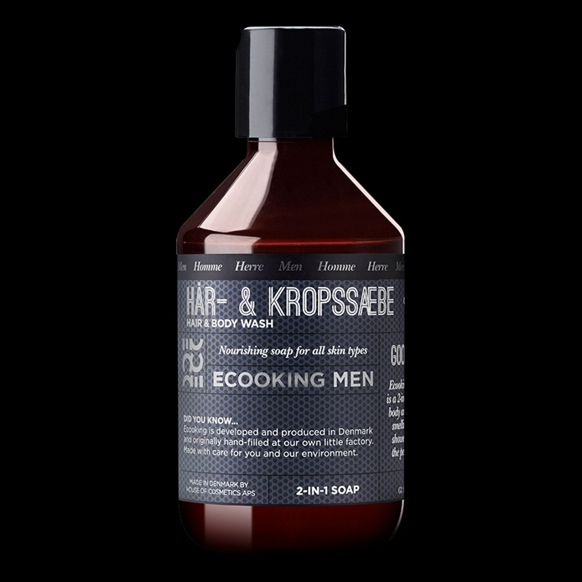 Ecooking Men Hår & Kropssæbe 250 ml.