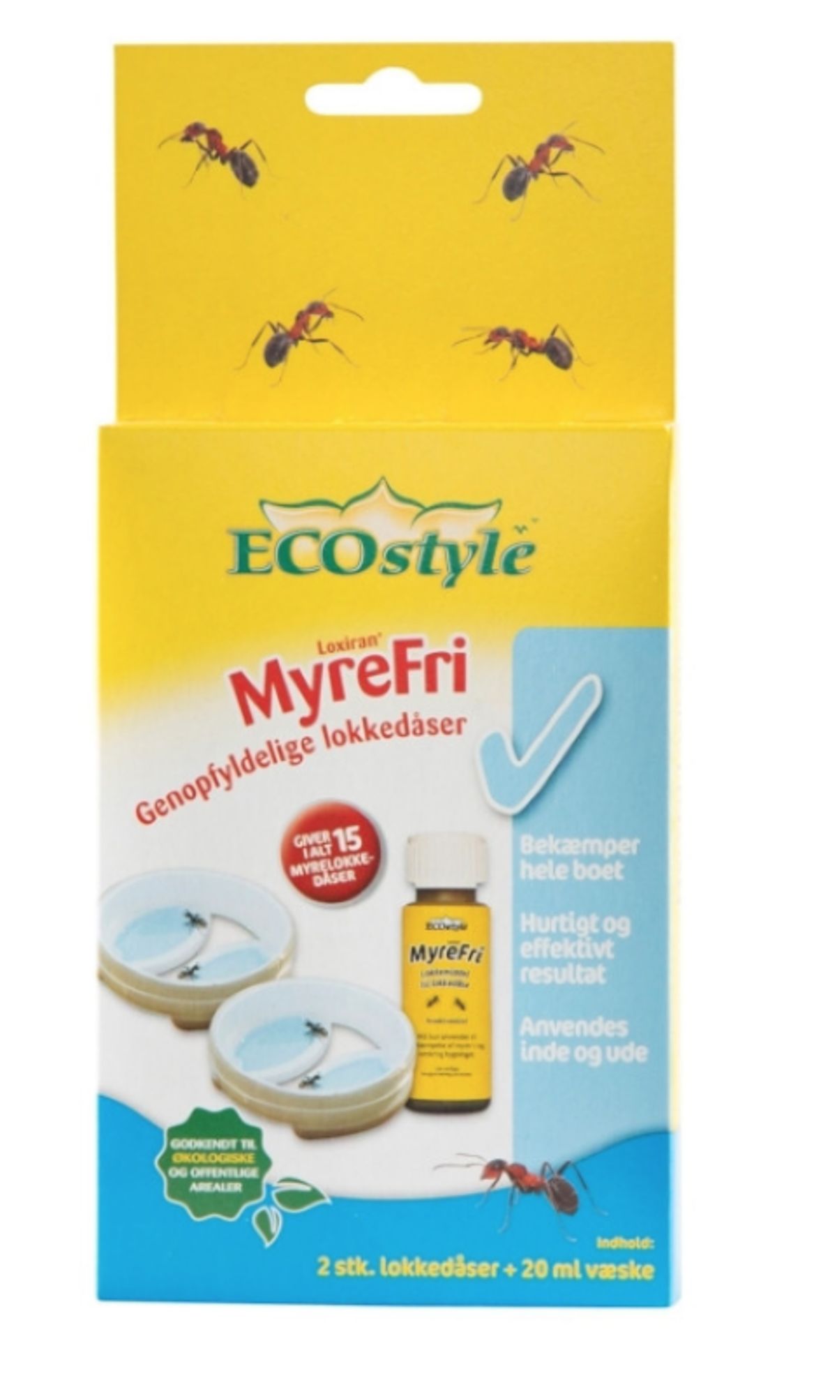 Ecostyle myrefri loxiran genopfyldelig lokkedåse 2 stk.