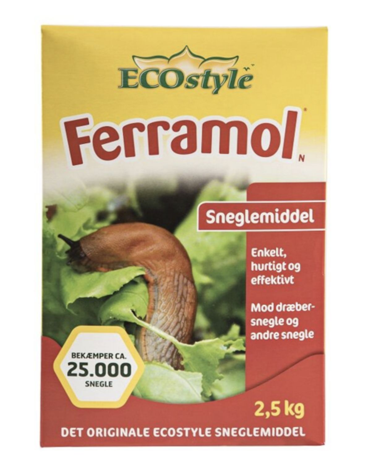 Ecostyle sneglebekæmpelse SnegleFri Ferramol 2,5 kg