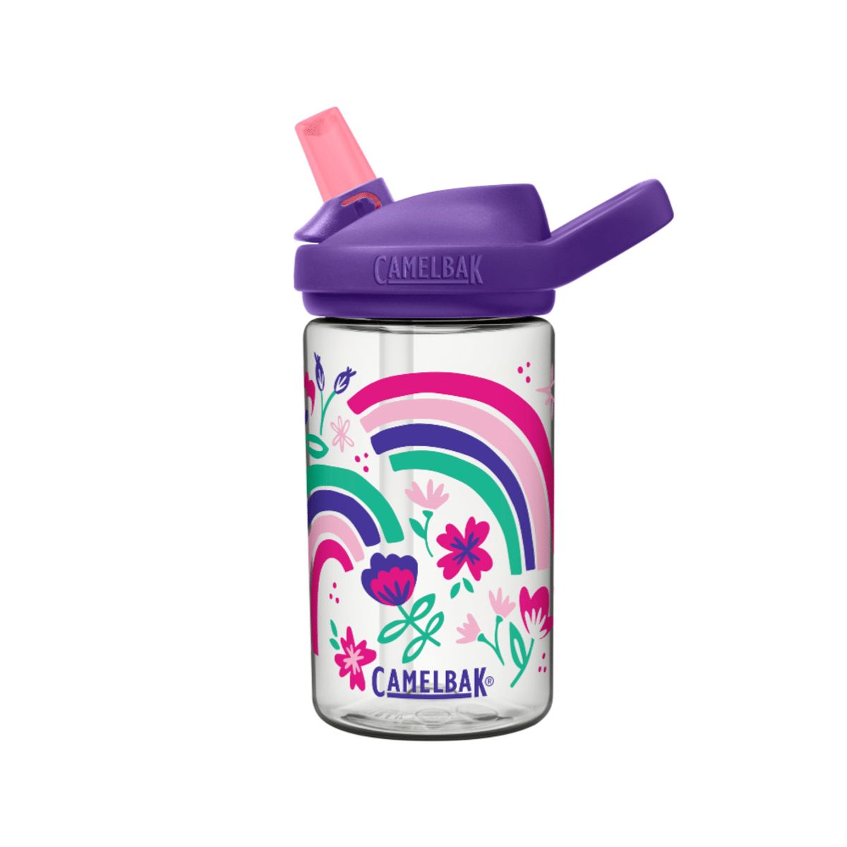 Eddy® + Kids Vandflaske til børn 0,4L - Rainbow Floral