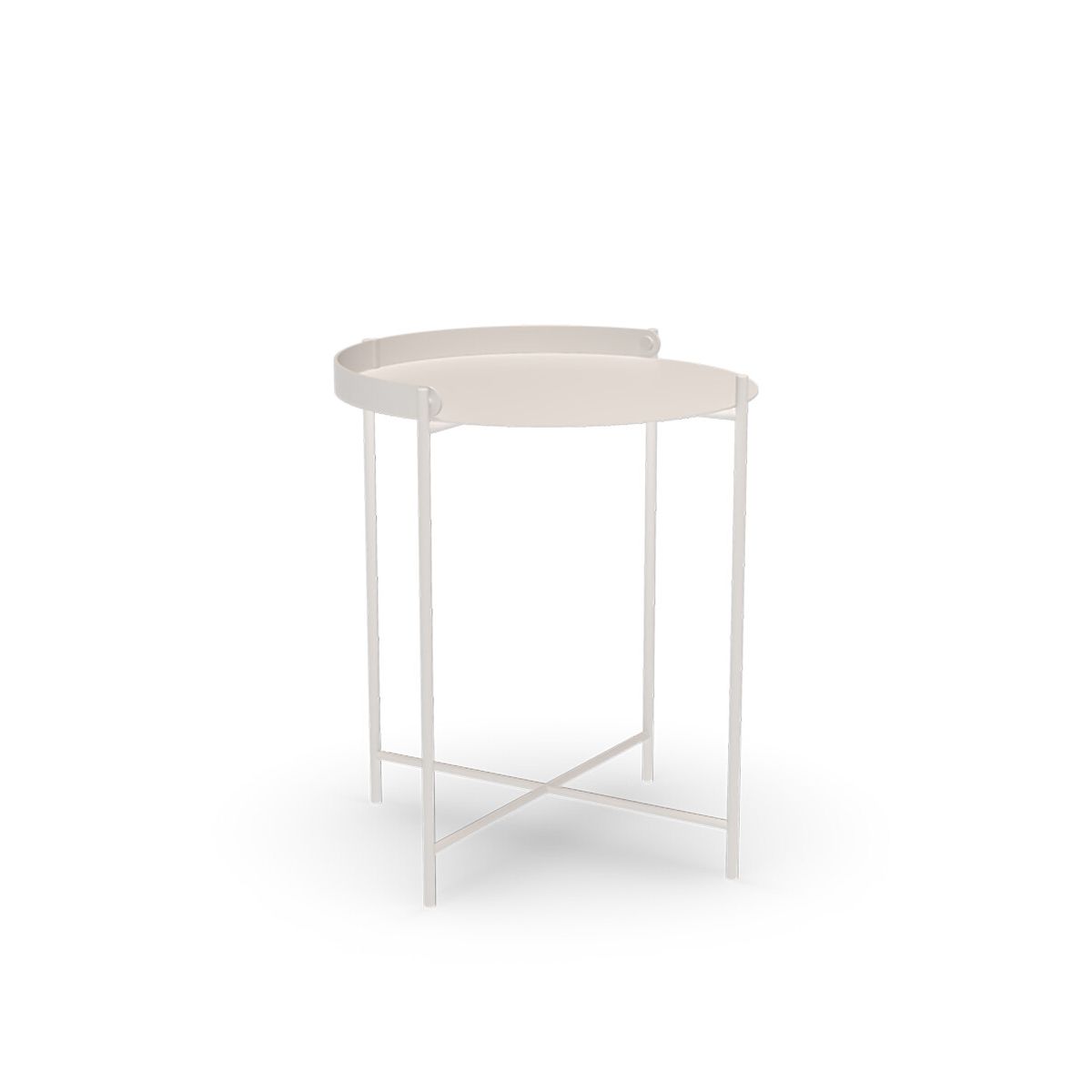 Edge Tray Table, Ø 46 cm fra Houe (Muted White)