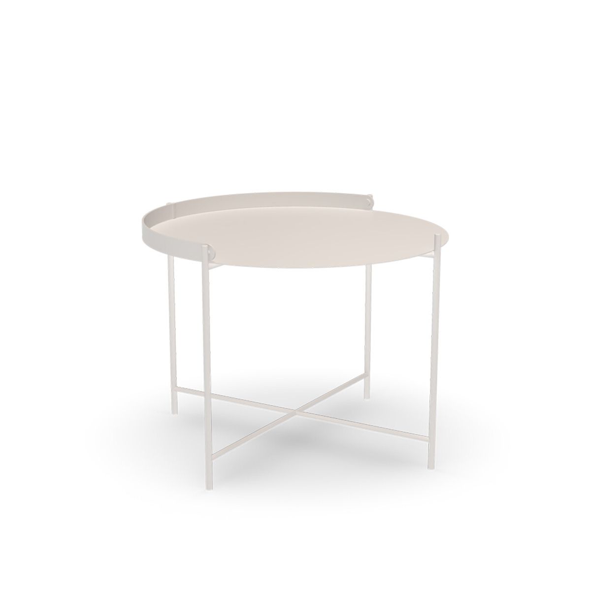 Edge Tray Table, Ø 62 cm fra Houe (Muted White)