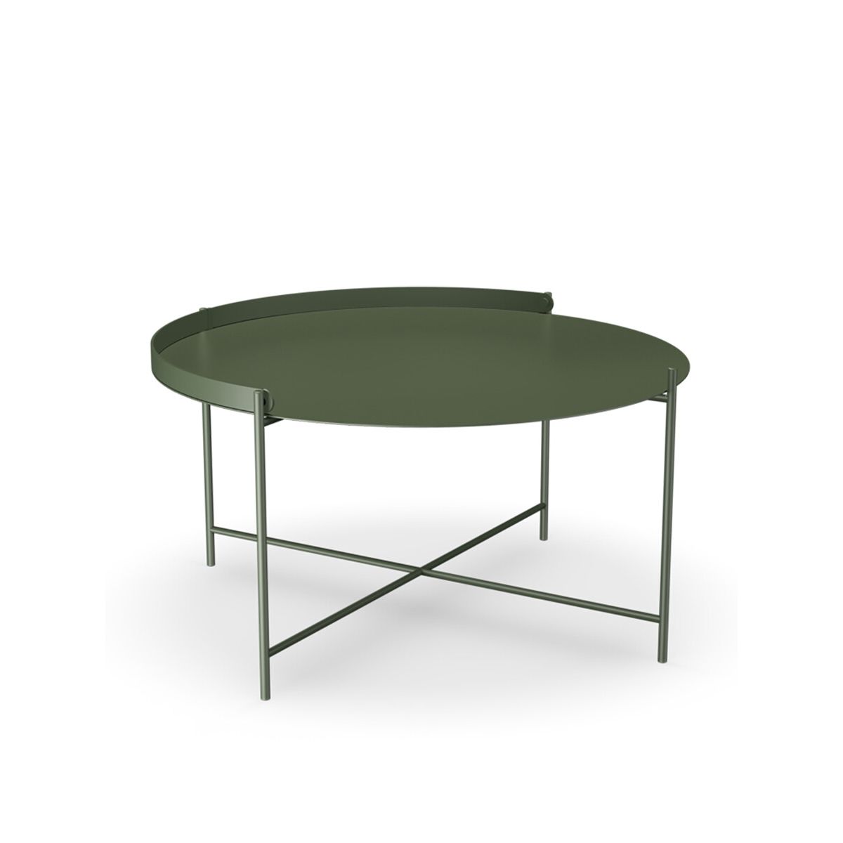 Edge Tray Table, Ø 76 cm fra Houe (Olive Green)