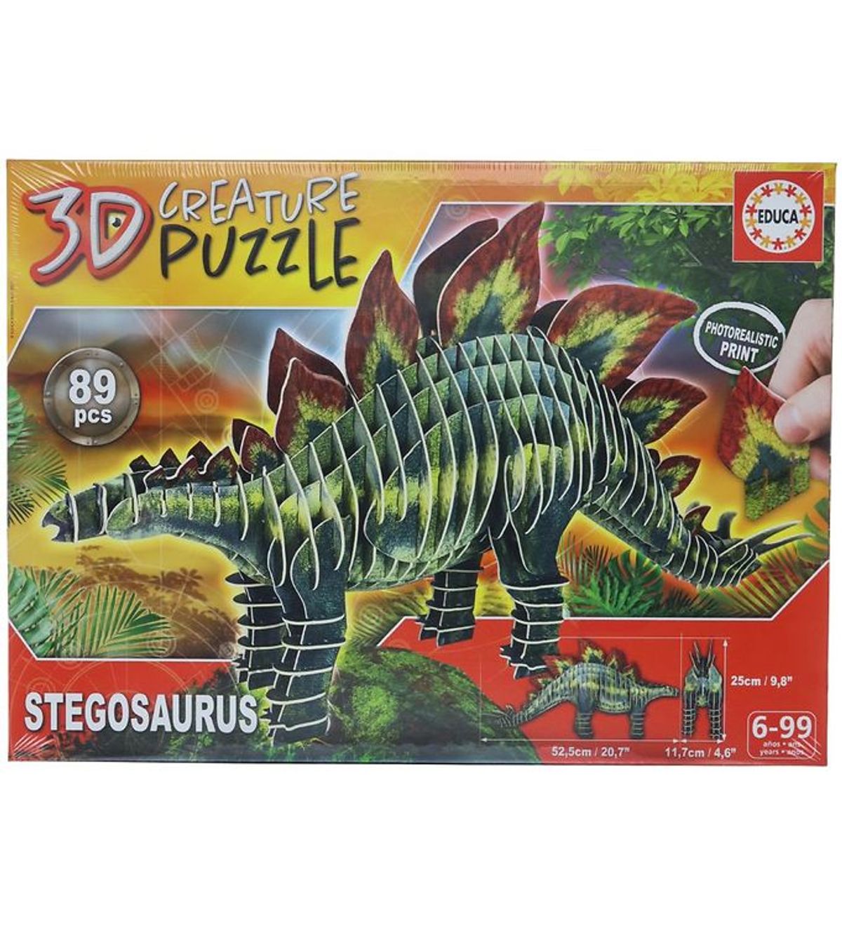 Educa 3D-Puslespil - Stegosaurus - 89 Brikker