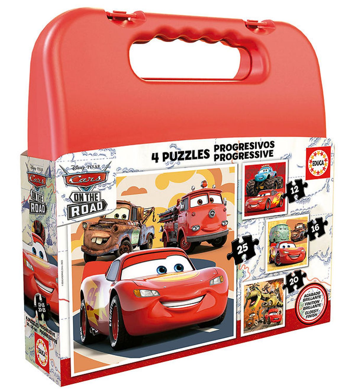 Educa Puslespil - 4 Forskellige - Disney Cars