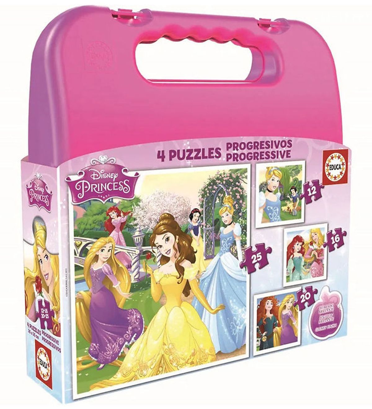 Educa Puslespil - 4 Forskellige - Disney Princess