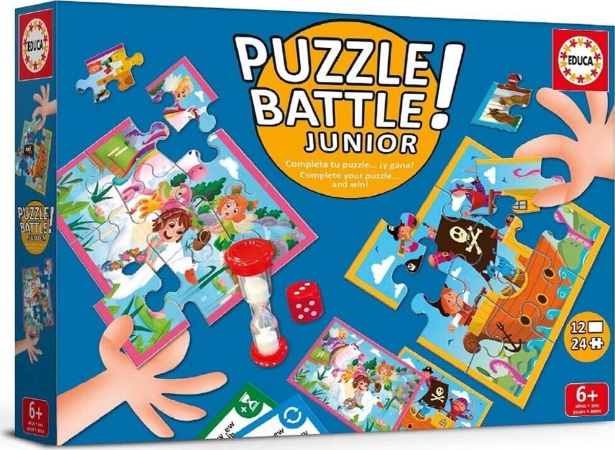 Educa - Puzzle Battle Junior Dyr - (80-20116)