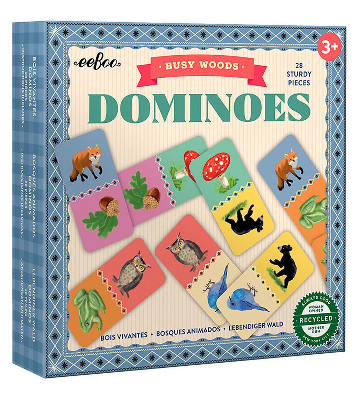 Eeboo Spil - Domino - Busy Woods