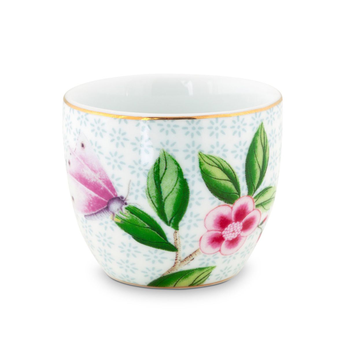 Egg Cup Blushing Birds White