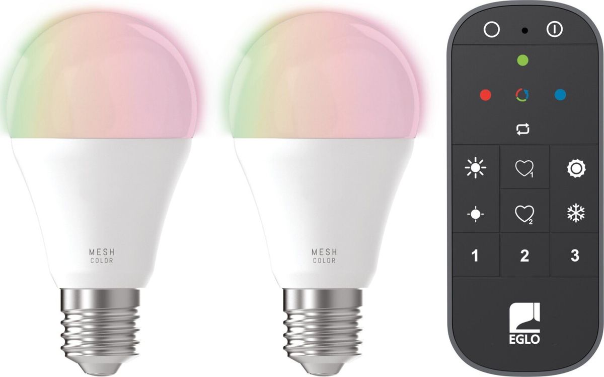 Eglo - Sæt 2x E27 A60, Fjernbetjening - Rgb + Tw - Zigbee, Bluetooth