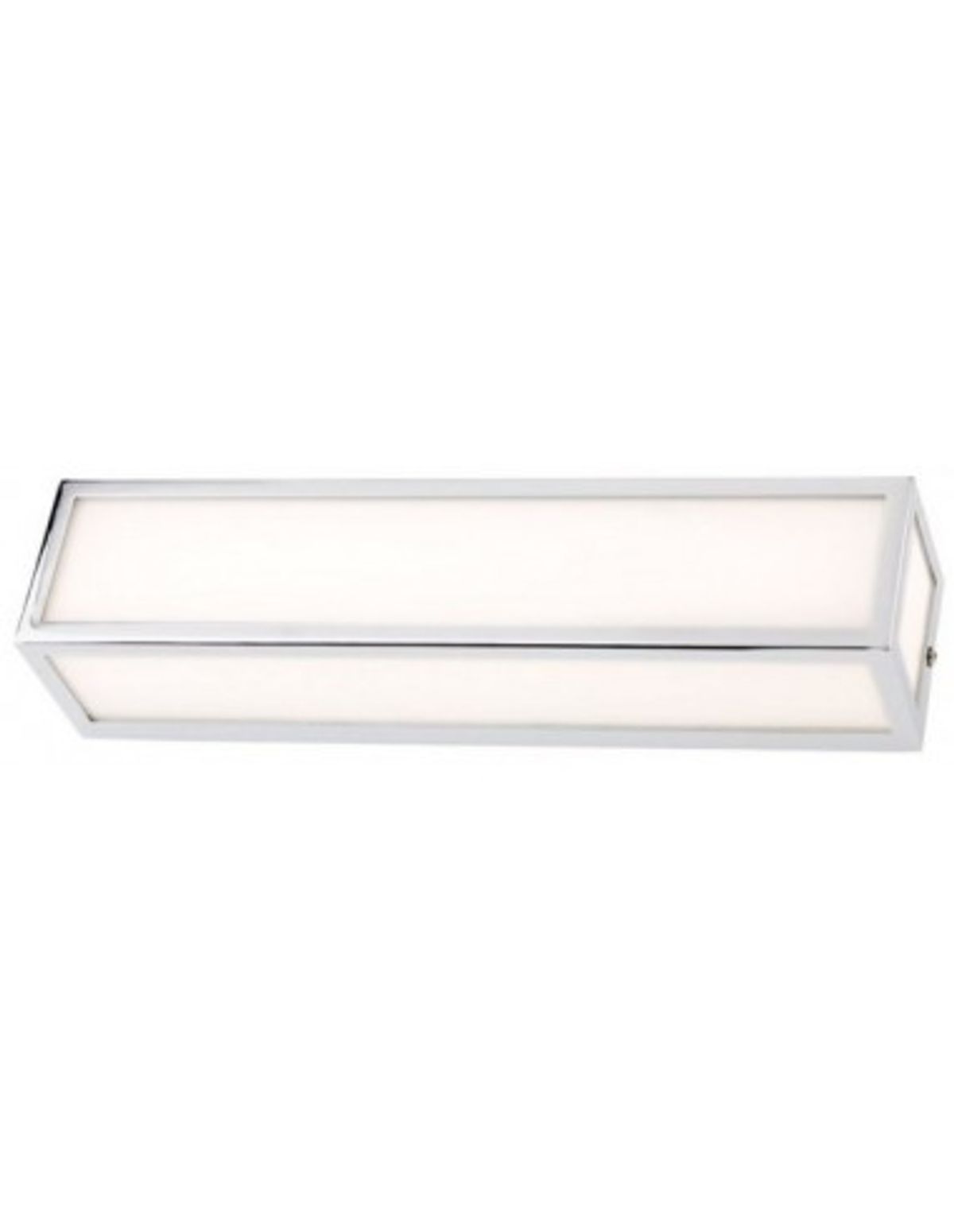 EGO Badeværelseslampe i metal og glas 36 x 8 cm 1 x 11W SMD LED - Krom/Hvid