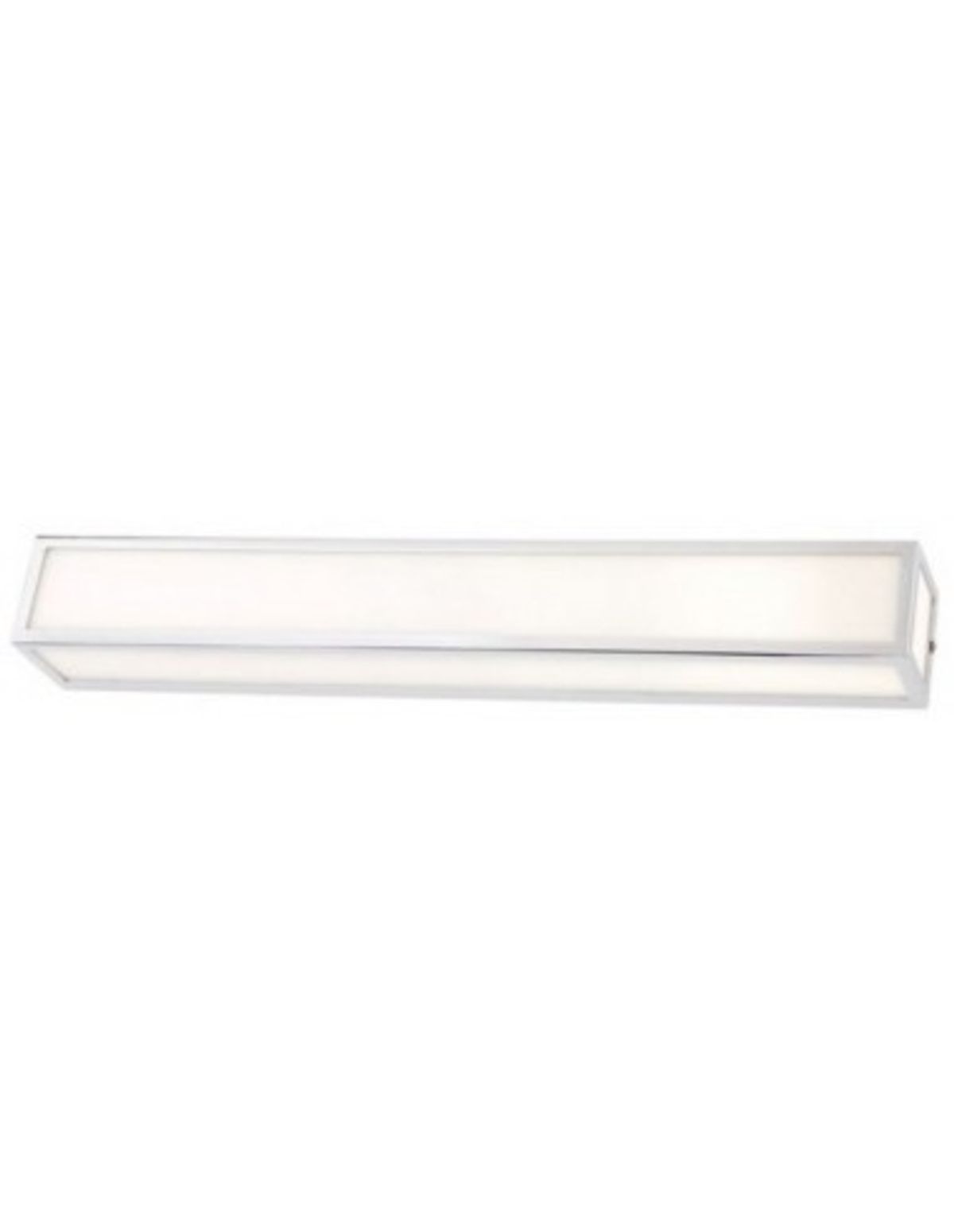 EGO Badeværelseslampe i metal og glas 60 x 8 cm 1 x 19W SMD LED - Krom/Hvid