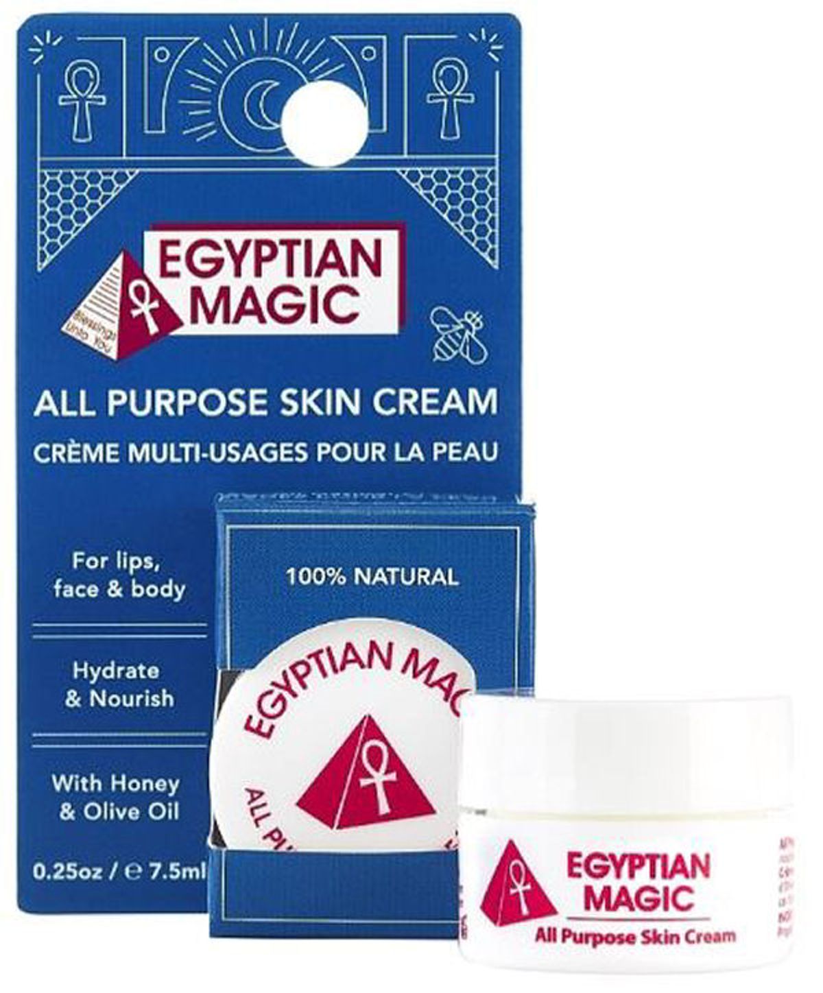 Egyptian magic all purpose skin cream for lips face & body with honey & olive oil 7.5ml