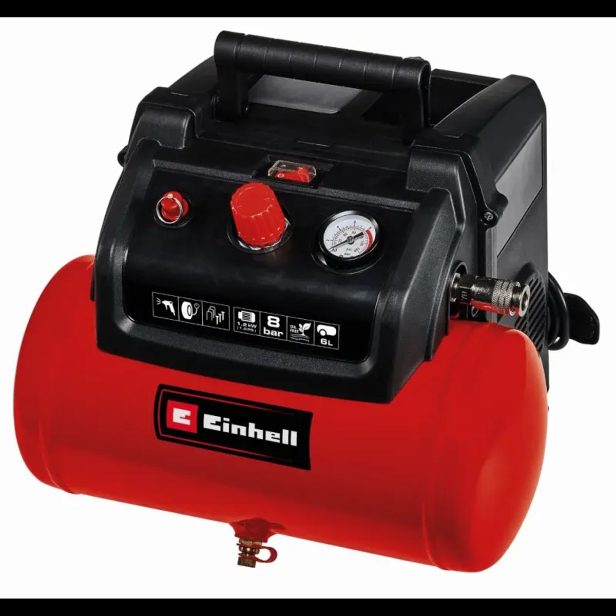 Einhell TC-AC 190/6/8 OF Kompressor med tilbehør 8 bar 6 liter 230V