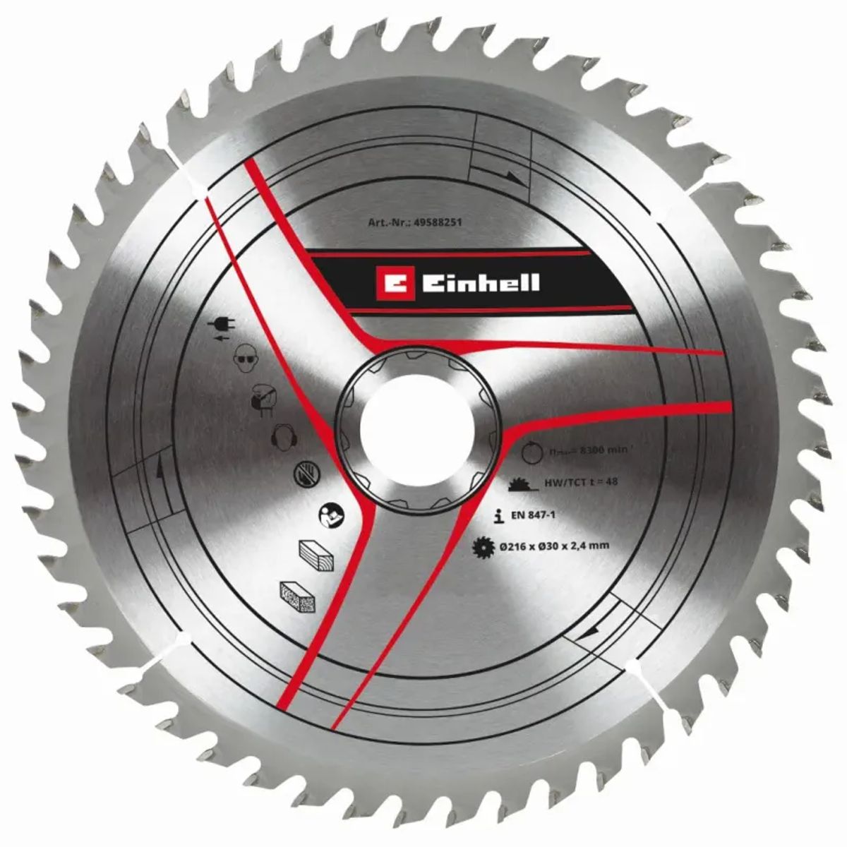 Einhell TCT-rundsavsklinge Ø216x30 mm T48