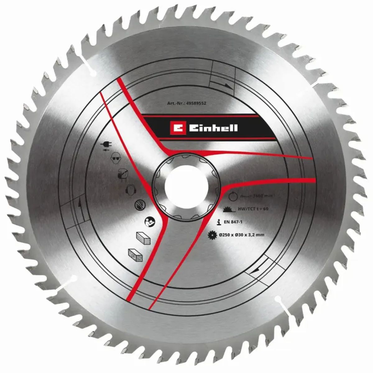 Einhell TCT-rundsavsklinge Ø250x30 mm T60