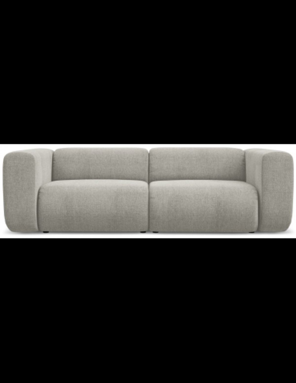 Ekahi 3-personers modulsofa i chenille B228 cm - Beige