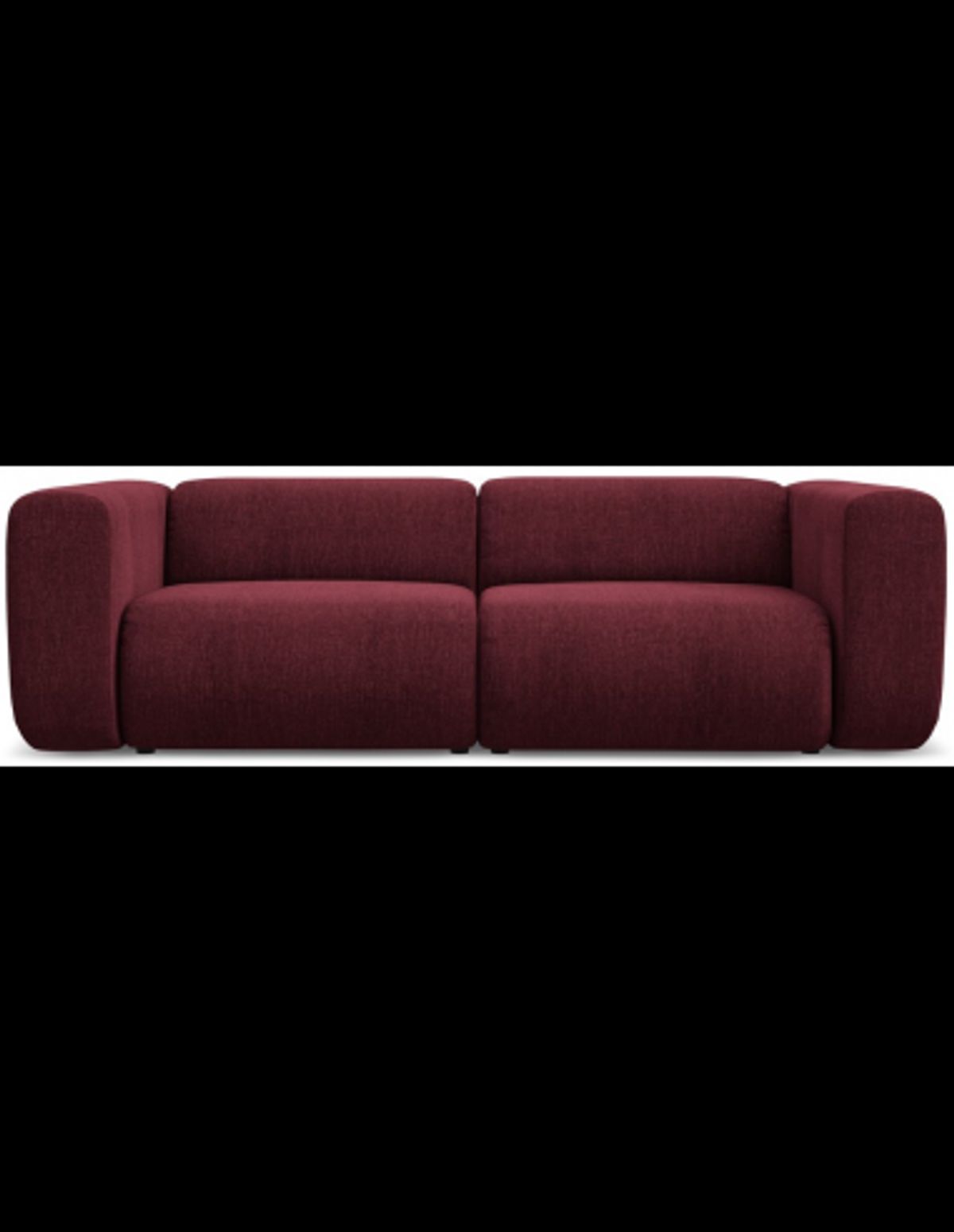 Ekahi 3-personers modulsofa i chenille B228 cm - Blomme