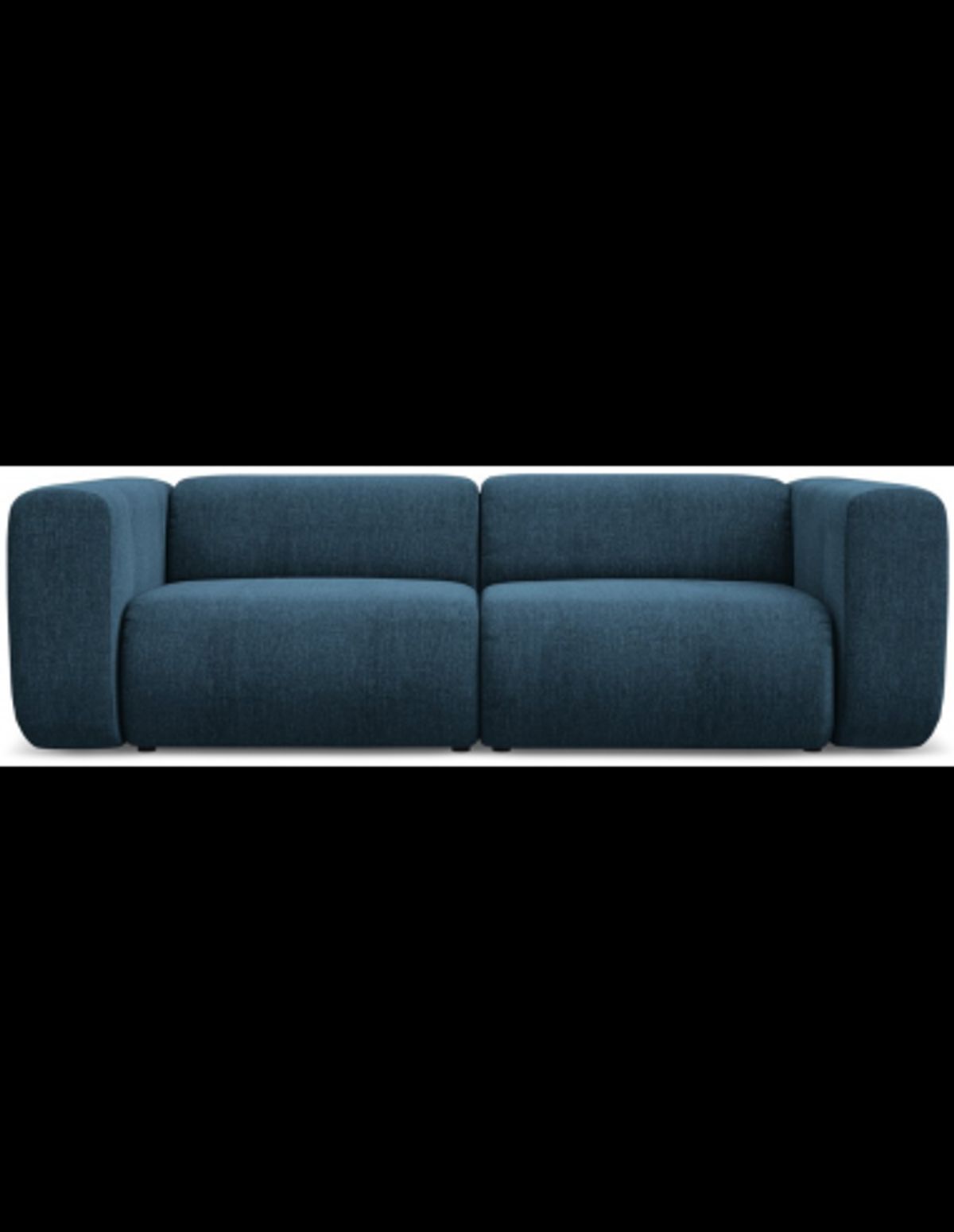 Ekahi 3-personers modulsofa i chenille B228 cm - Blå