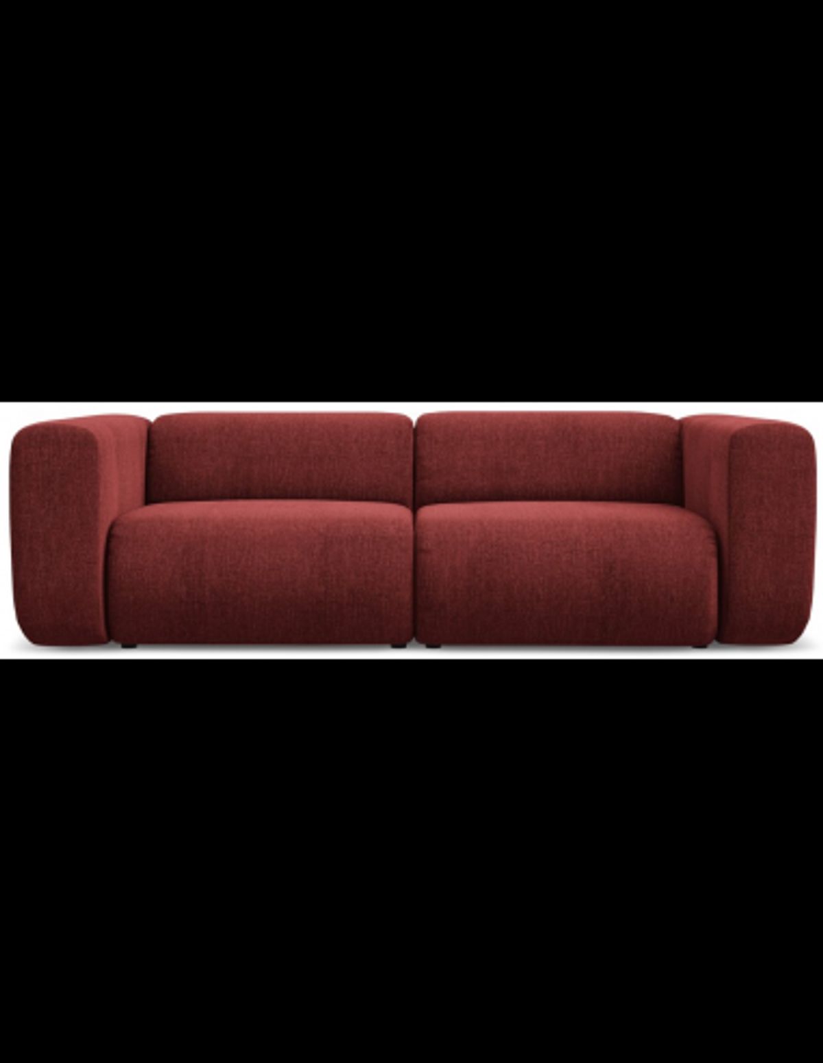 Ekahi 3-personers modulsofa i chenille B228 cm - Bordeaux