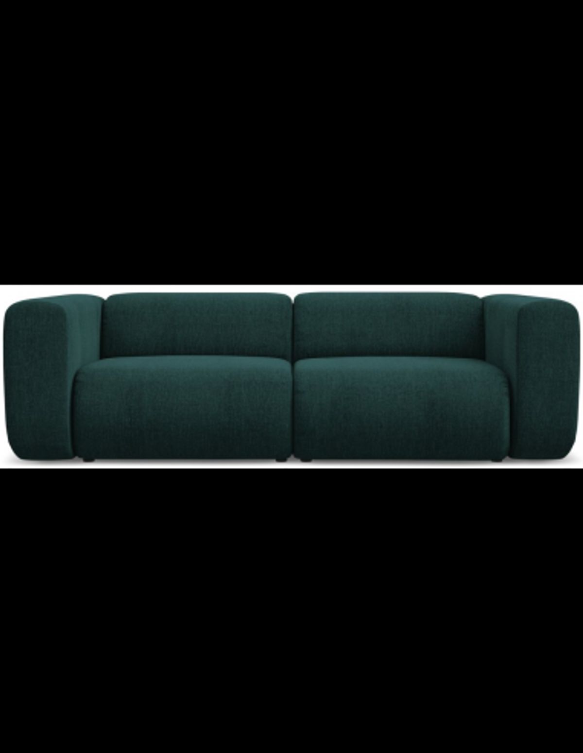 Ekahi 3-personers modulsofa i chenille B228 cm - Flaskegrøn