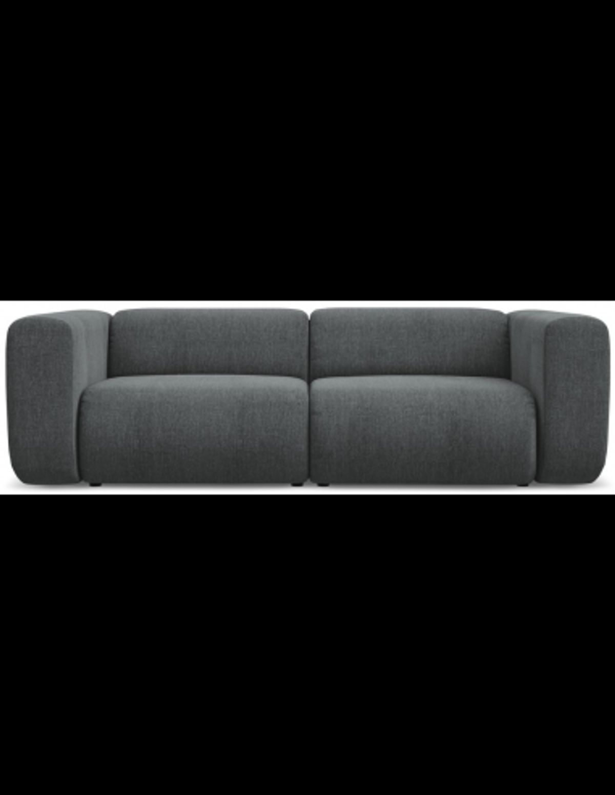 Ekahi 3-personers modulsofa i chenille B228 cm - Grafitgrå