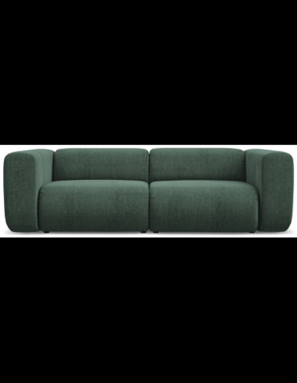 Ekahi 3-personers modulsofa i chenille B228 cm - Grøn