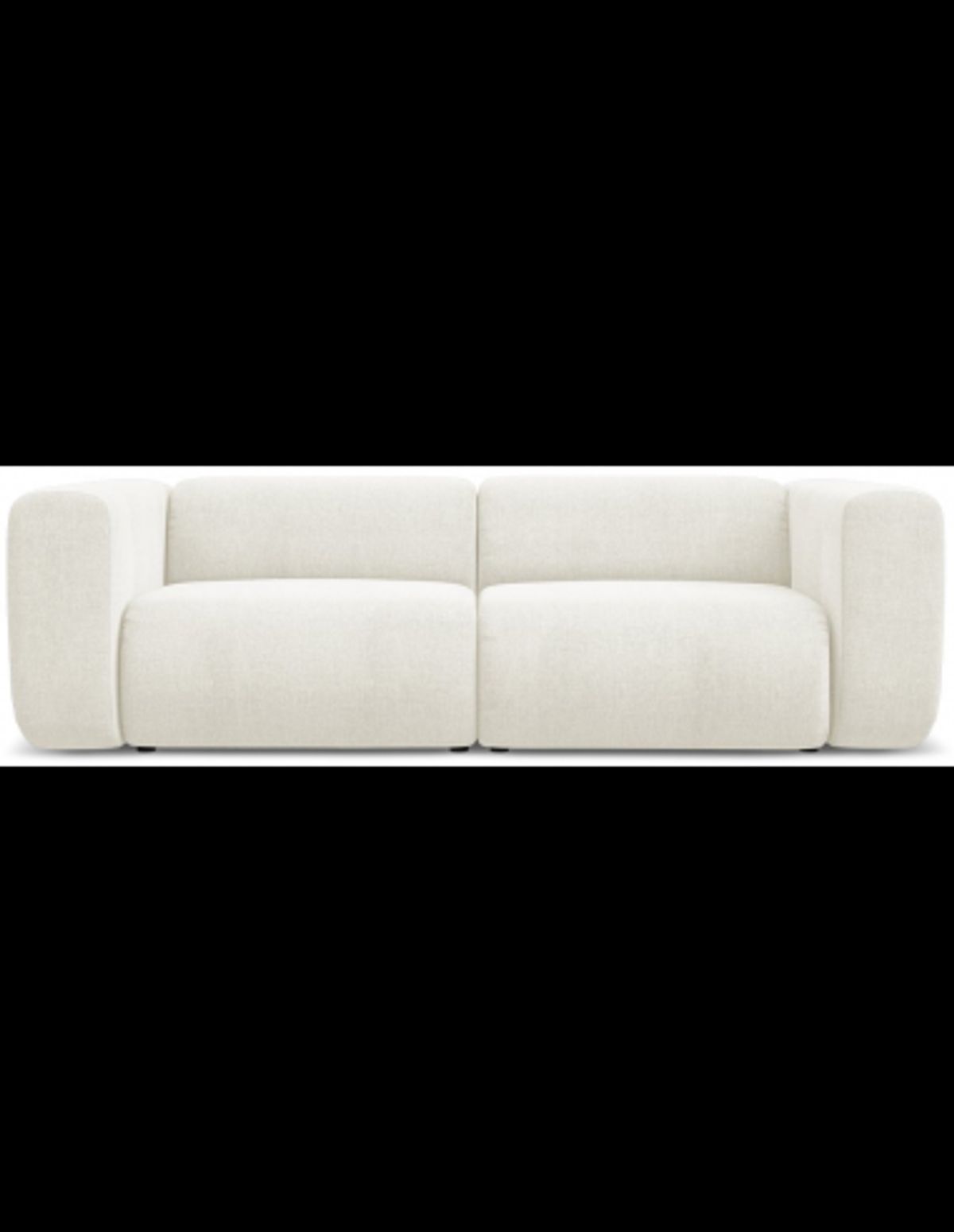 Ekahi 3-personers modulsofa i chenille B228 cm - Hvid