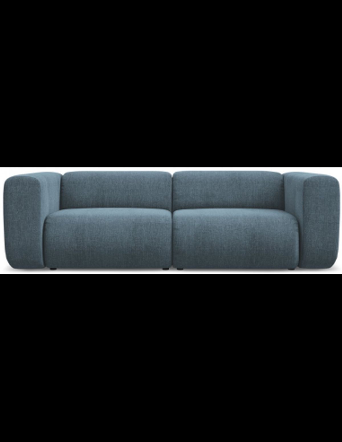 Ekahi 3-personers modulsofa i chenille B228 cm - Jeansblå