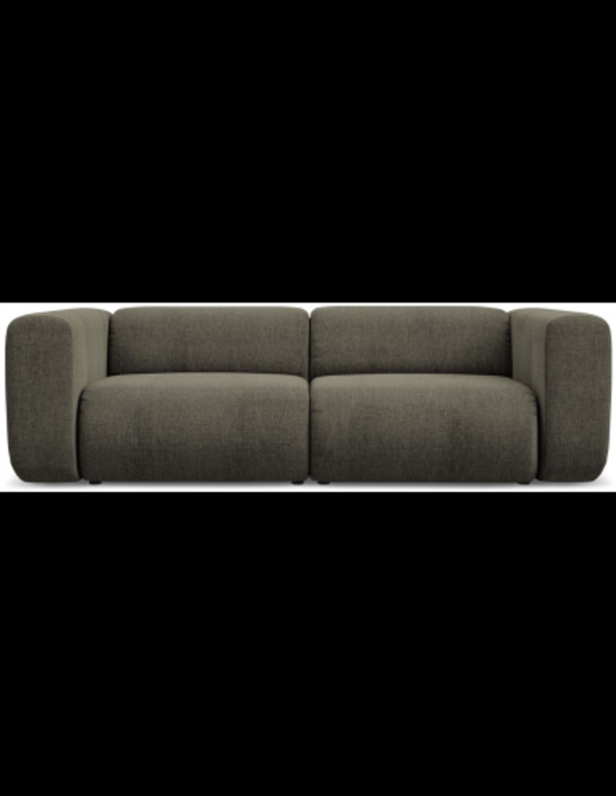 Ekahi 3-personers modulsofa i chenille B228 cm - Khaki