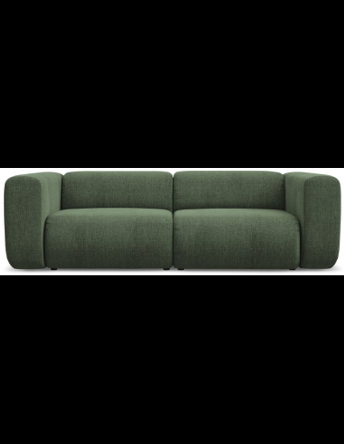 Ekahi 3-personers modulsofa i chenille B228 cm - Lysegrøn