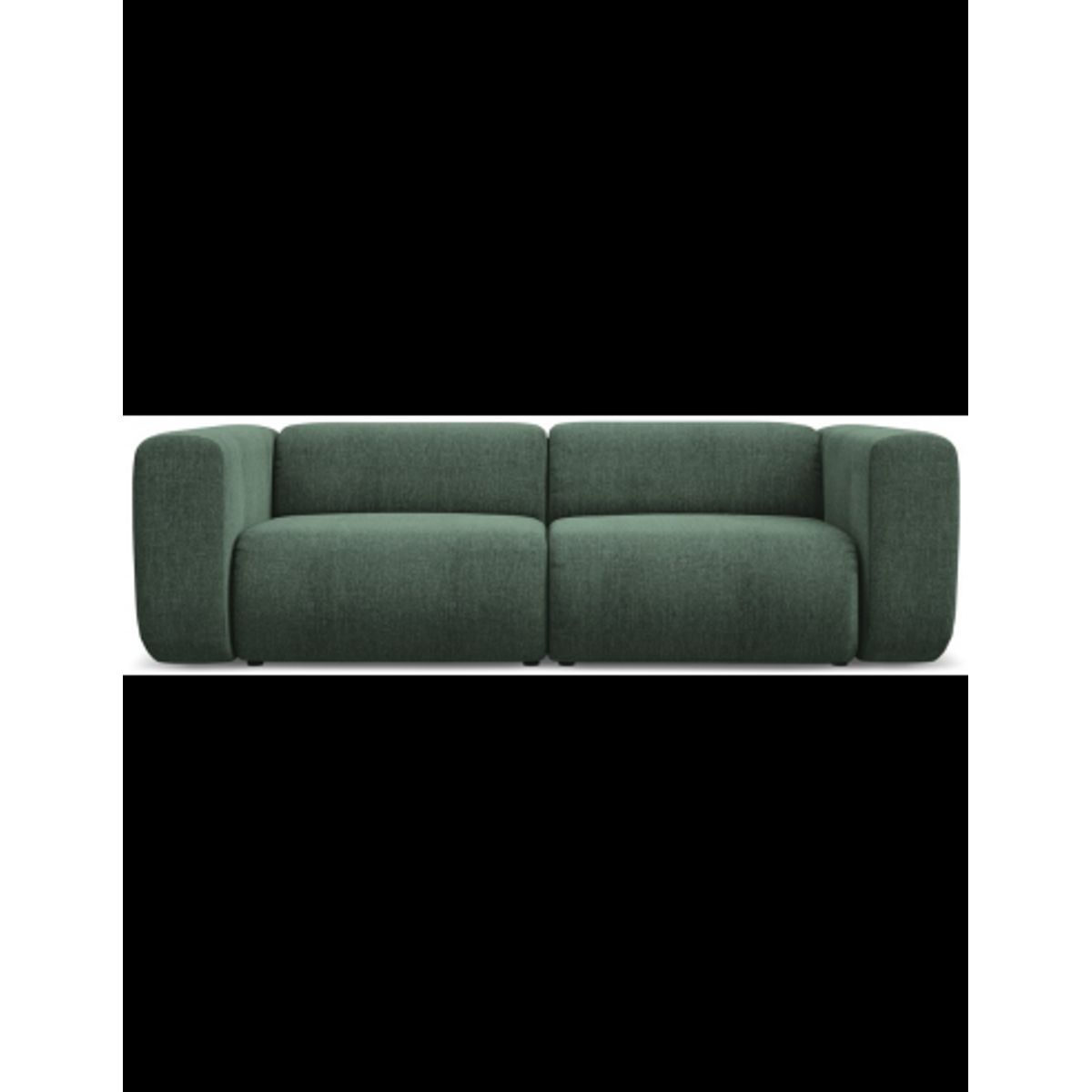 Ekahi 3-personers modulsofa i chenille B228 cm - Petrolium