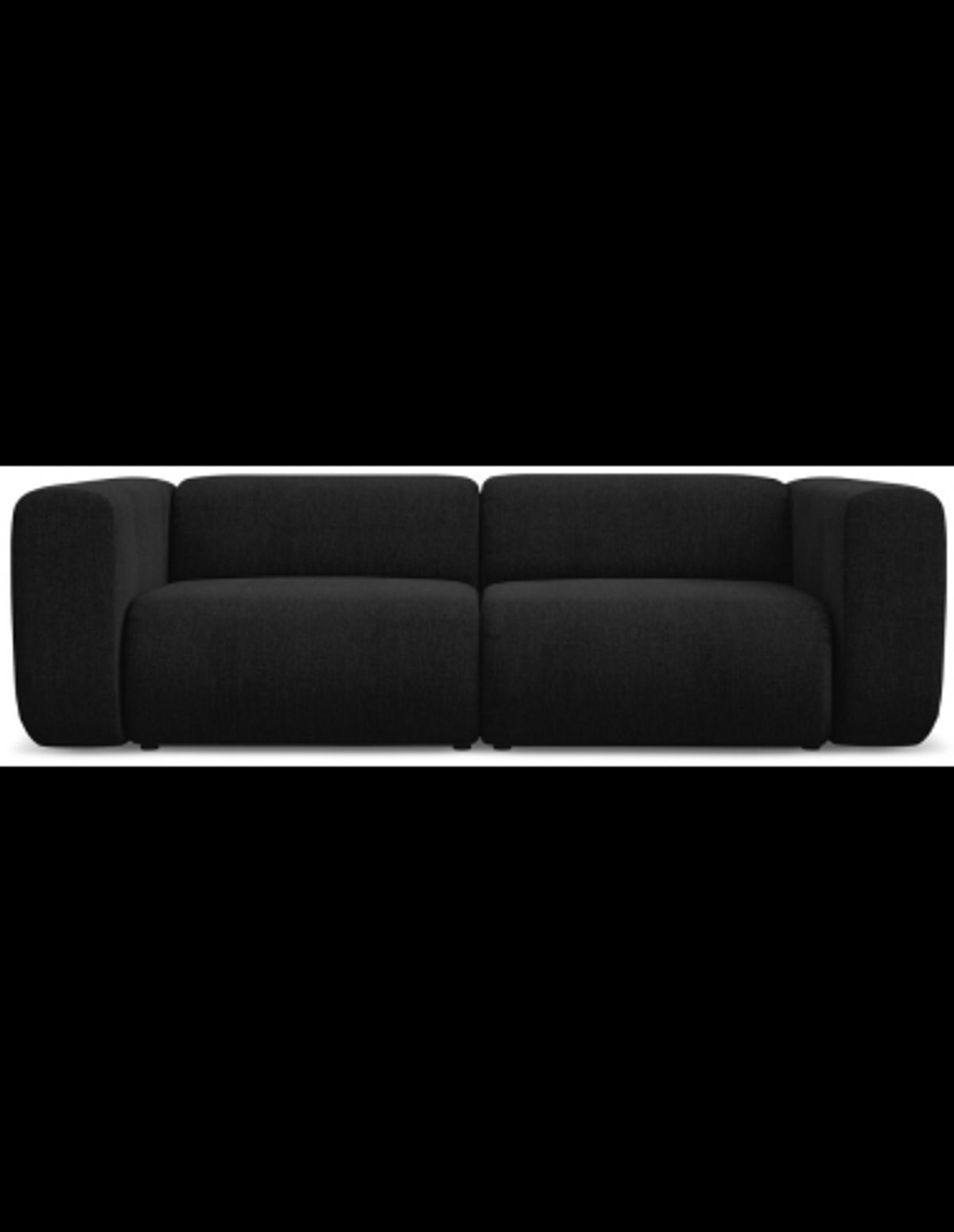 Ekahi 3-personers modulsofa i chenille B228 cm - Sort