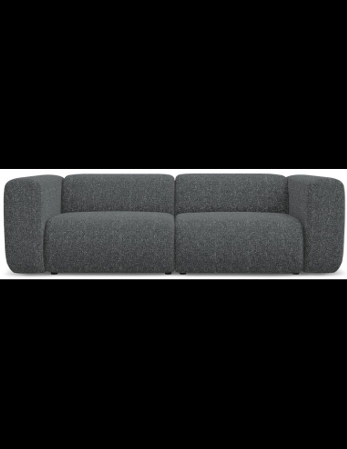 Ekahi 3-personers modulsofa i polyester B228 cm - Meleret grafitgrå