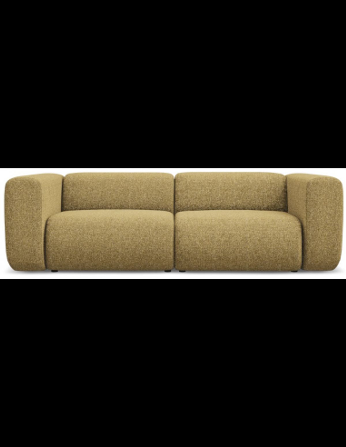 Ekahi 3-personers modulsofa i polyester B228 cm - Meleret sennepsgul