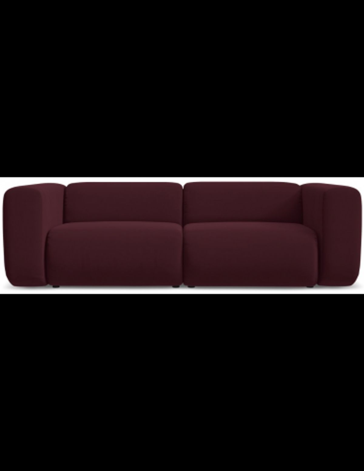 Ekahi 3-personers modulsofa i velour B228 cm - Blomme