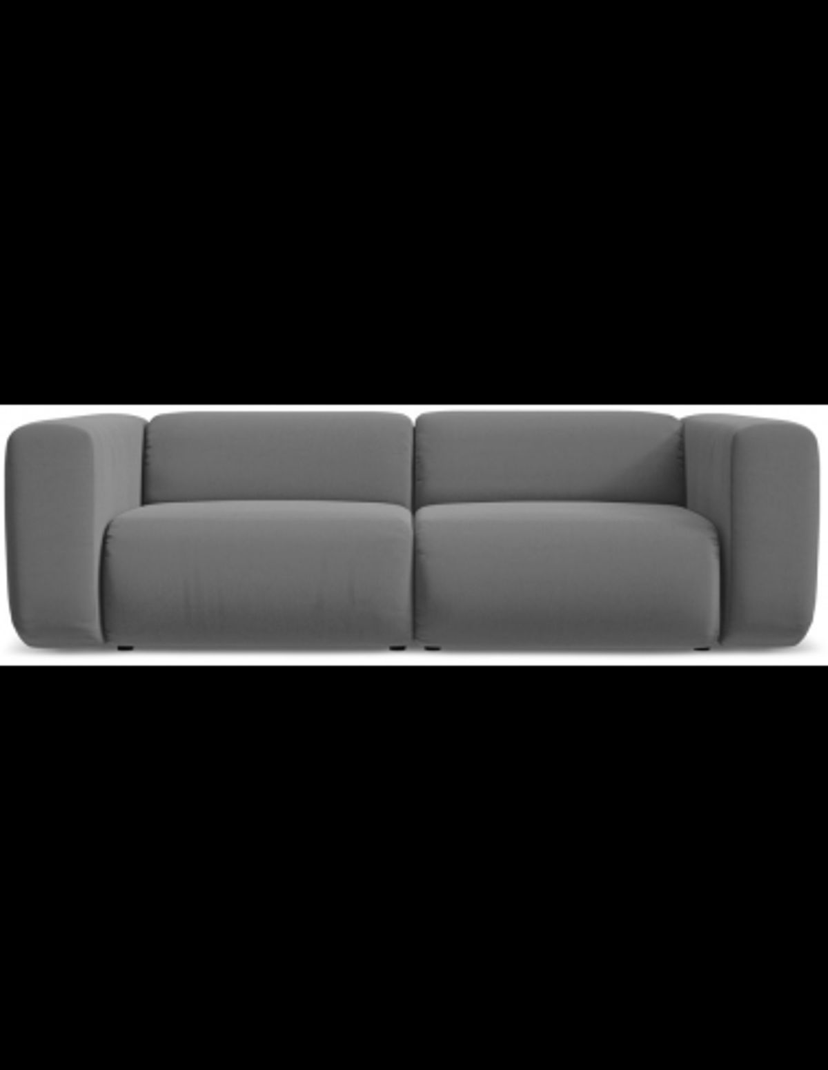 Ekahi 3-personers modulsofa i velour B228 cm - Grå