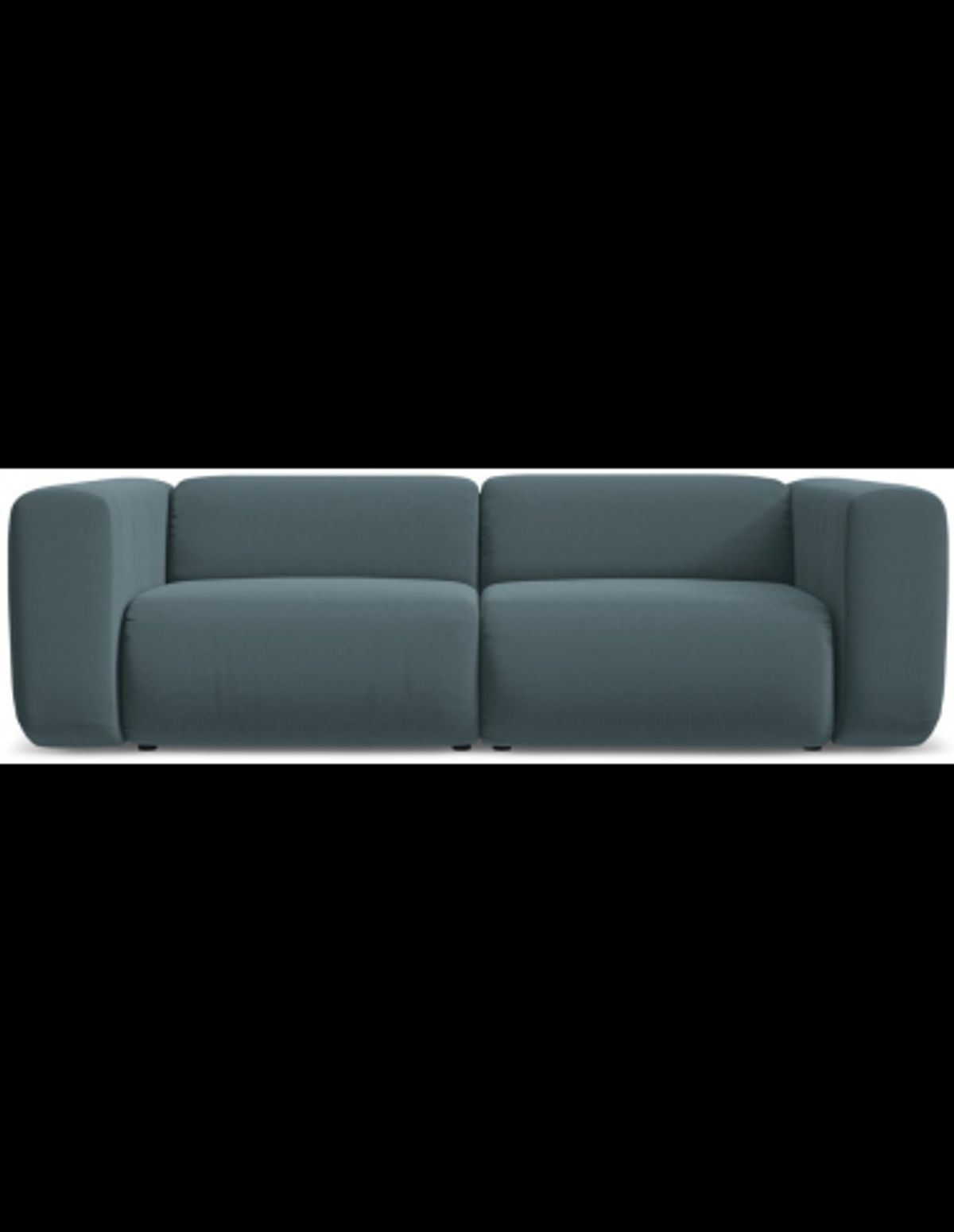 Ekahi 3-personers modulsofa i velour B228 cm - Marine