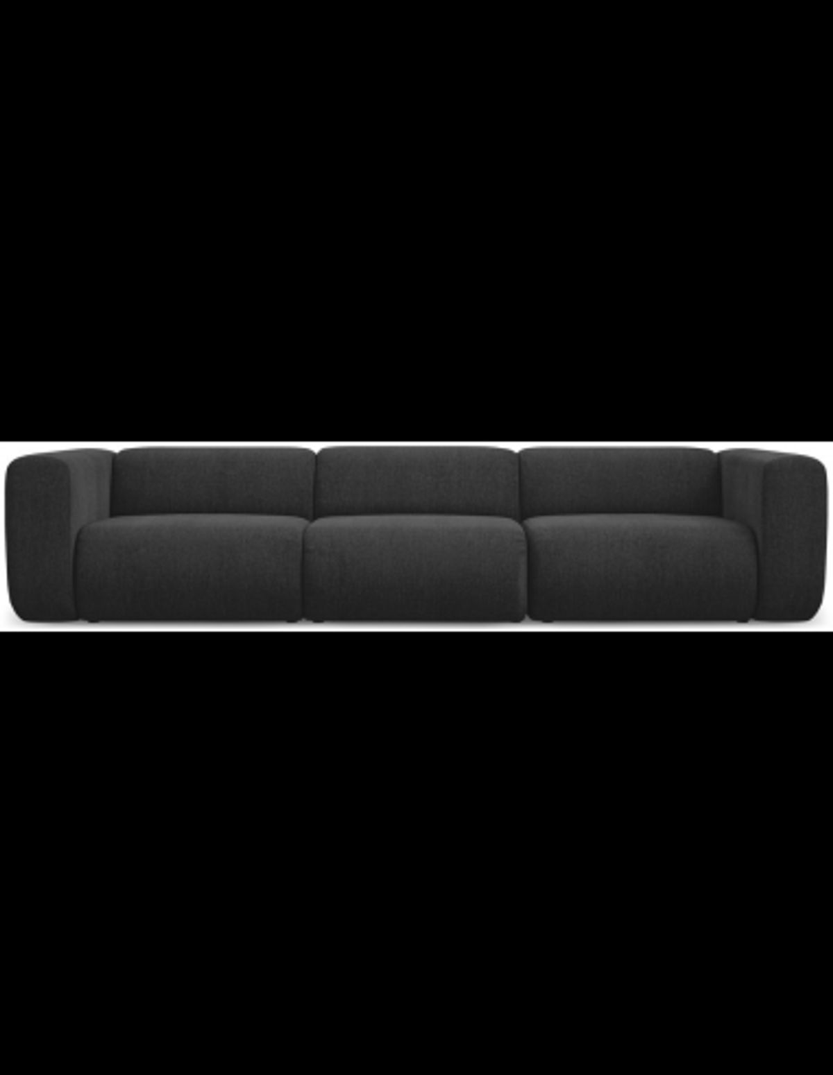 Ekahi 4-personers modulsofa i chenille B319 cm - Antracit