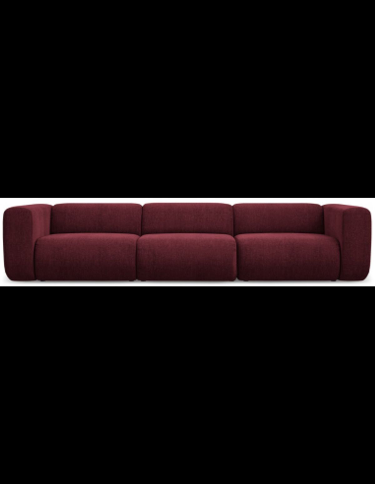 Ekahi 4-personers modulsofa i chenille B319 cm - Blomme