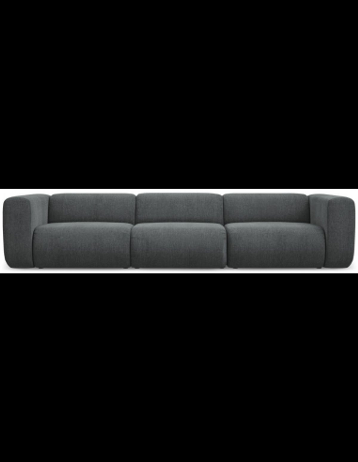 Ekahi 4-personers modulsofa i chenille B319 cm - Grafitgrå