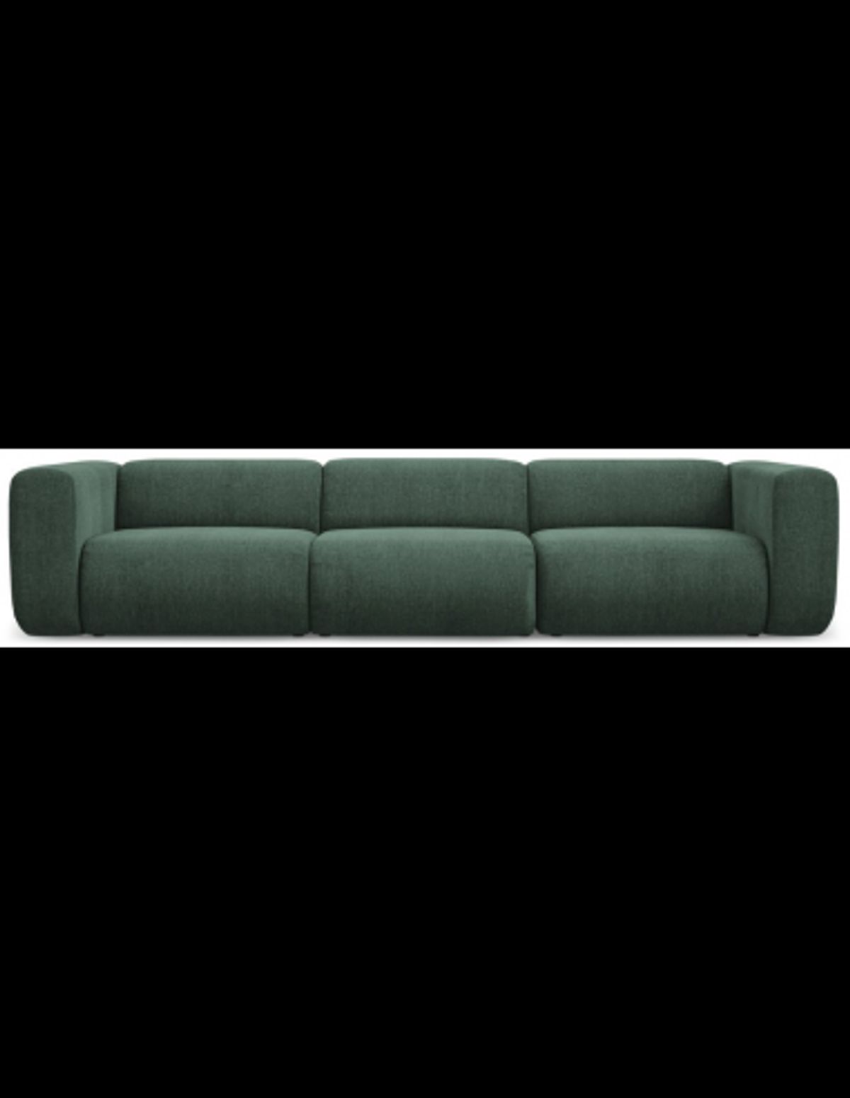 Ekahi 4-personers modulsofa i chenille B319 cm - Grøn