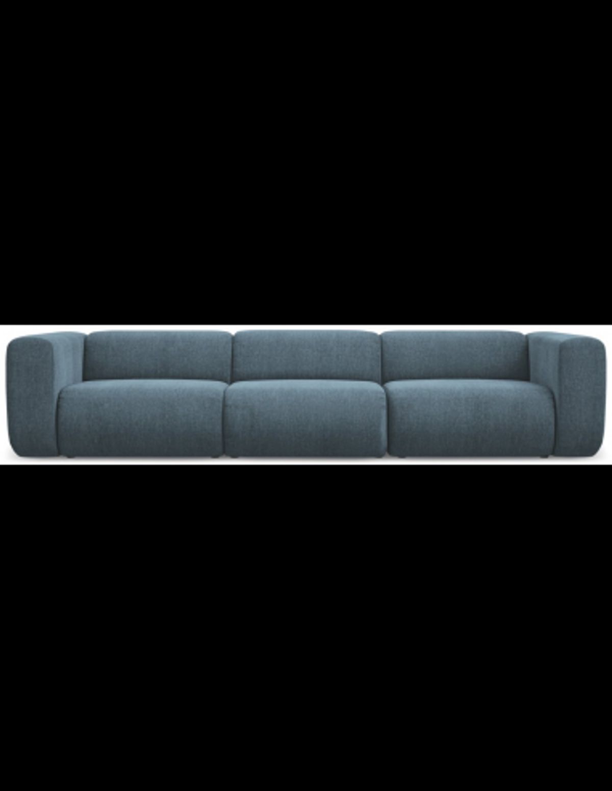 Ekahi 4-personers modulsofa i chenille B319 cm - Jeansblå