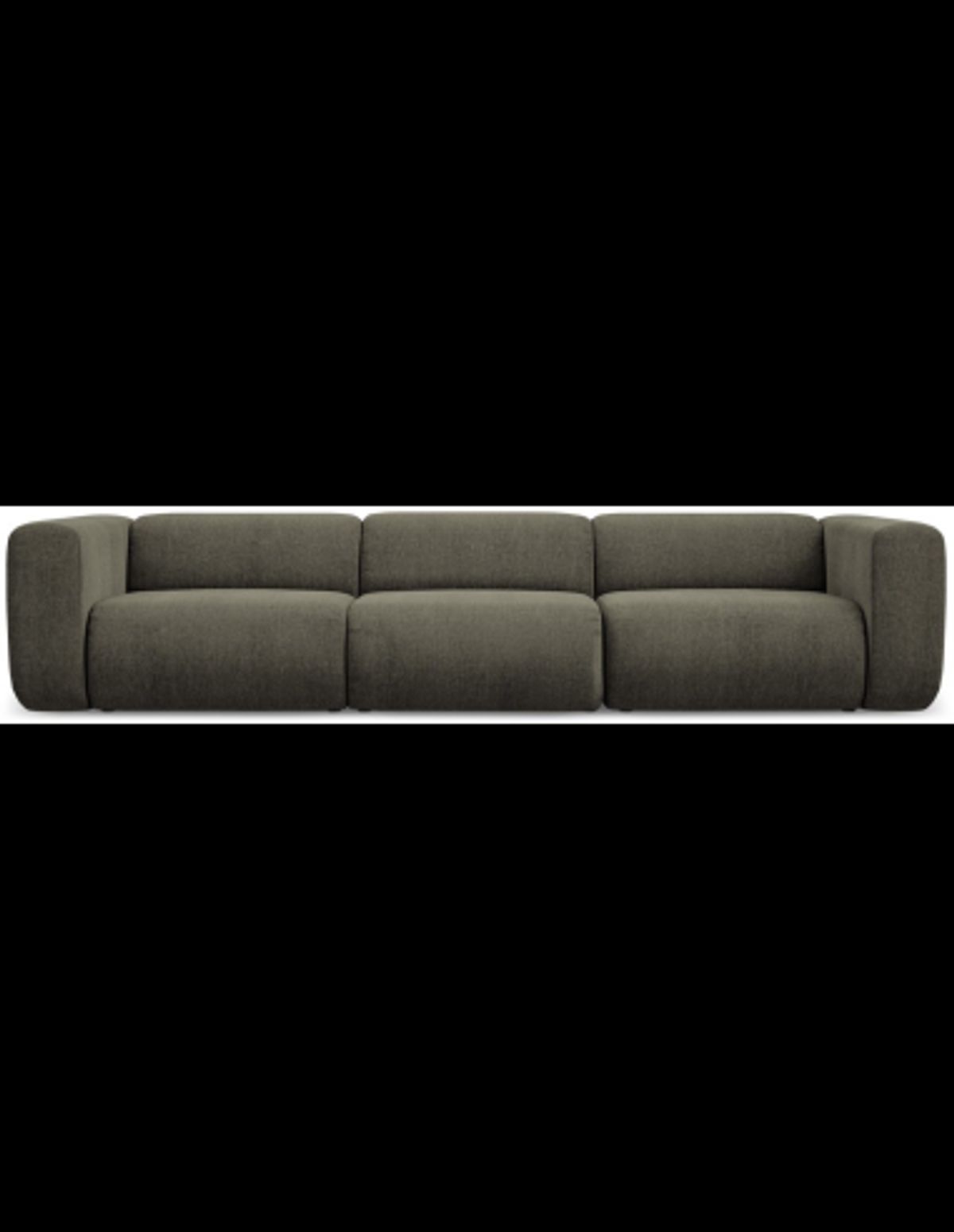 Ekahi 4-personers modulsofa i chenille B319 cm - Khaki