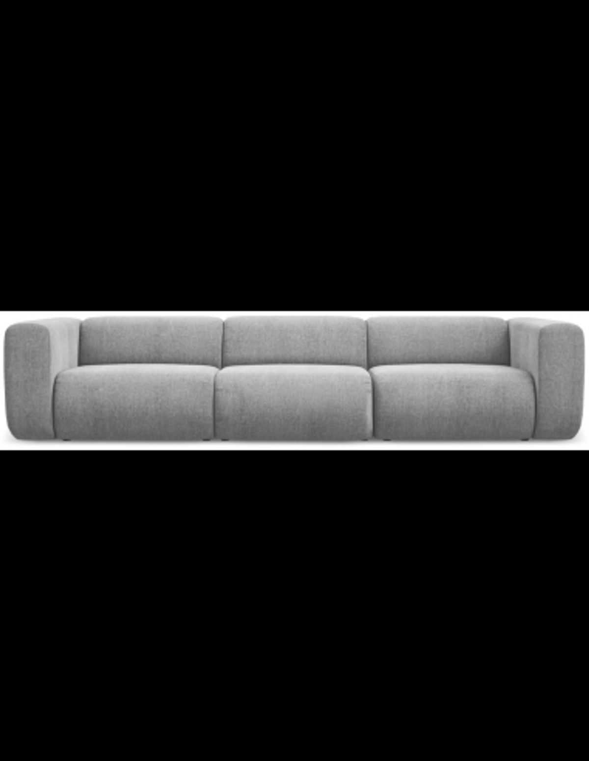 Ekahi 4-personers modulsofa i chenille B319 cm - Lysegrå