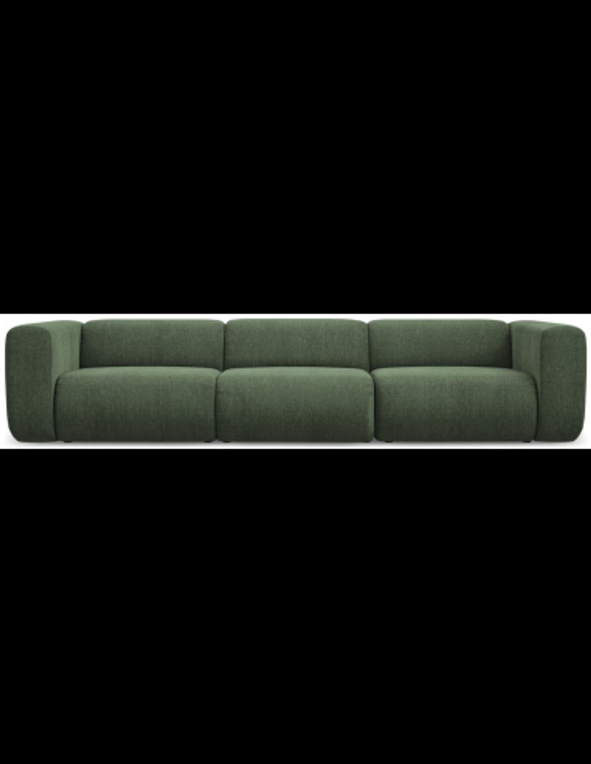 Ekahi 4-personers modulsofa i chenille B319 cm - Lysegrøn